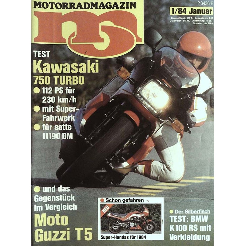 MO Heft 1 / Januar 1984 - Kawasaki 750 Turbo