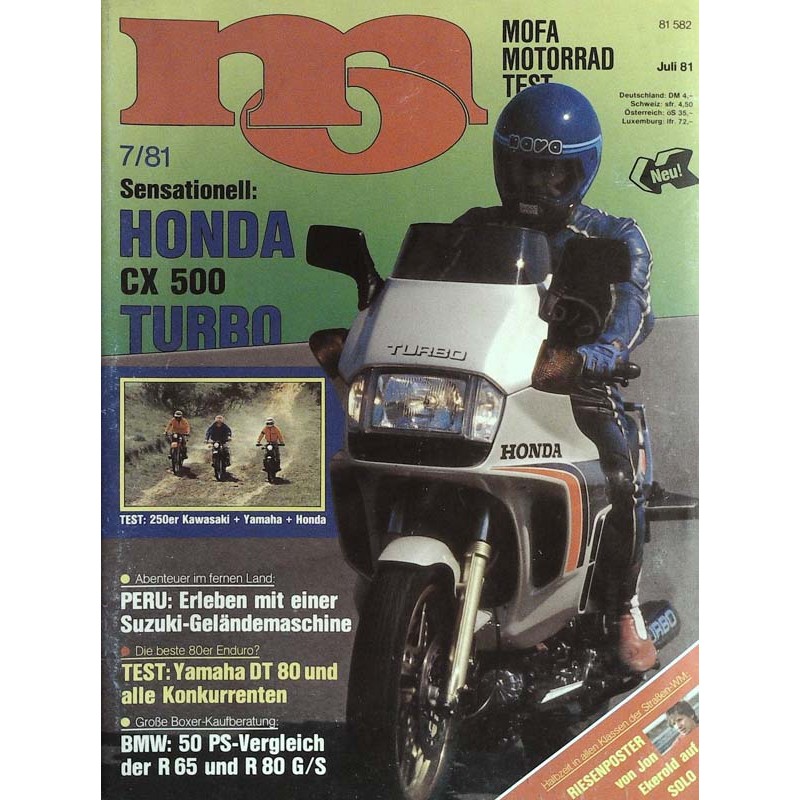 MO Heft 7 / Juli 1981 - Honda CX 500 Turbo