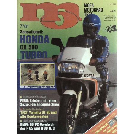 MO Heft 7 / Juli 1981 - Honda CX 500 Turbo