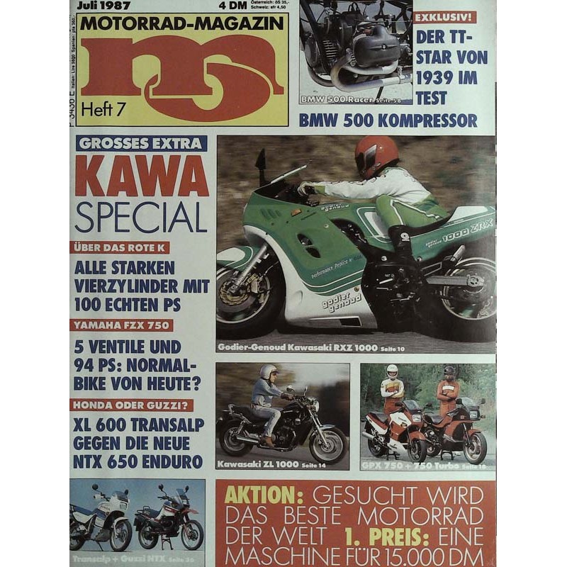 MO Heft 7 / Juli 1987 - Kawasaki Special