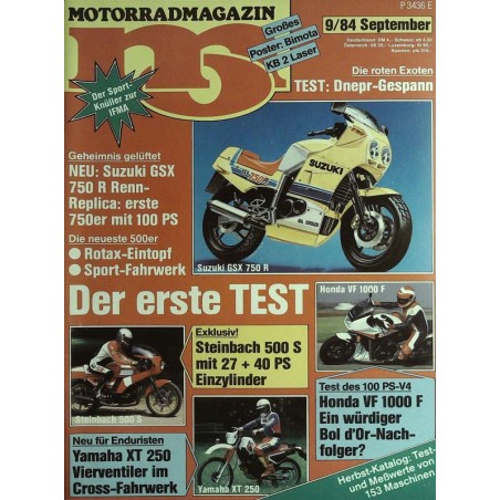 MO Heft 9 / September 1984 - Suzuki GSX 750 R