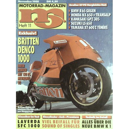 MO Heft 11 / November 1988 - Britten Denco 1000