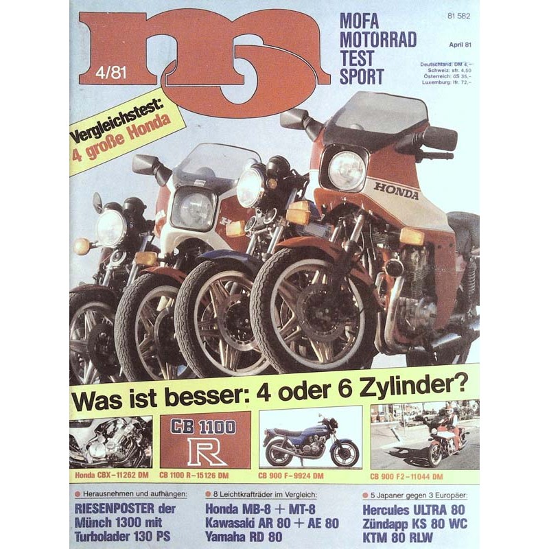 MO Heft 4 / April 1981 - Was ist besser 4 oder 6 Zylinder?