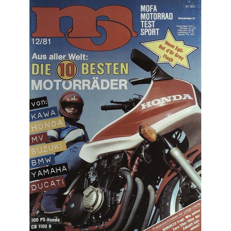 MO Heft 12 / Dezember 1981 - Honda CB 1100 R