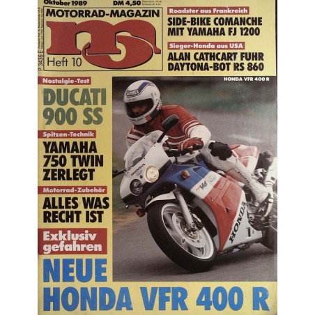 MO Heft 10 / Oktober 1989 - Honda VFR 400 R