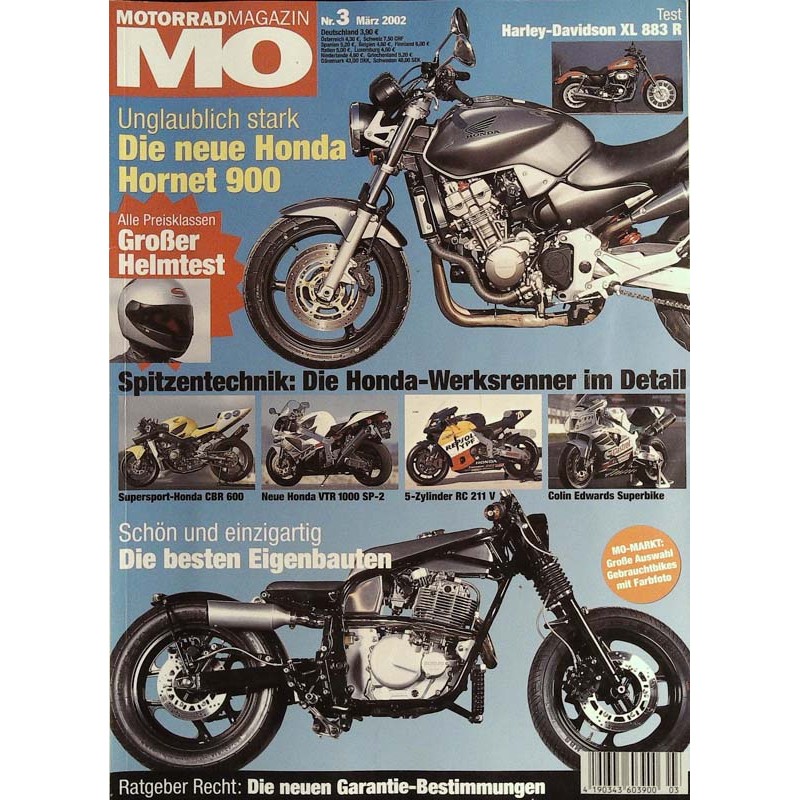 MO Heft 3 / März 2002 - Die neue Honda Hornet 900