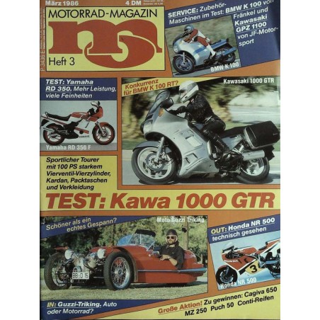 MO Heft 3 / März 1986 - Test Kawa 1000 GTR