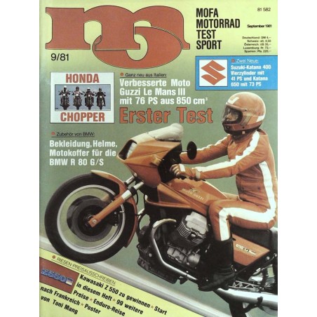 MO Heft 9 / September 1981 - Moto Guzzi Le Mans 3