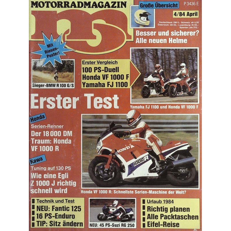 MO Heft 4 / April 1984 - Honda VF 1000 R