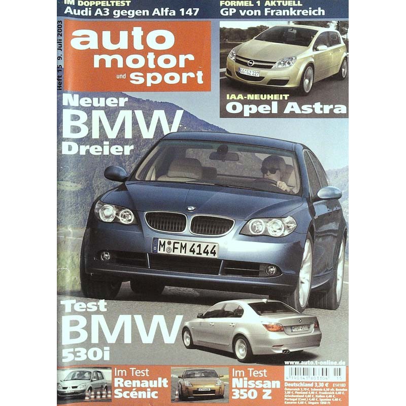 auto motor & sport Heft 15 / 9 Juli 2003 - Neuer BMW Dreier