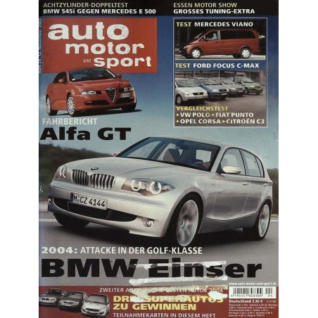 auto motor & sport Heft 24 / 12 November 2003 - BMW Einser