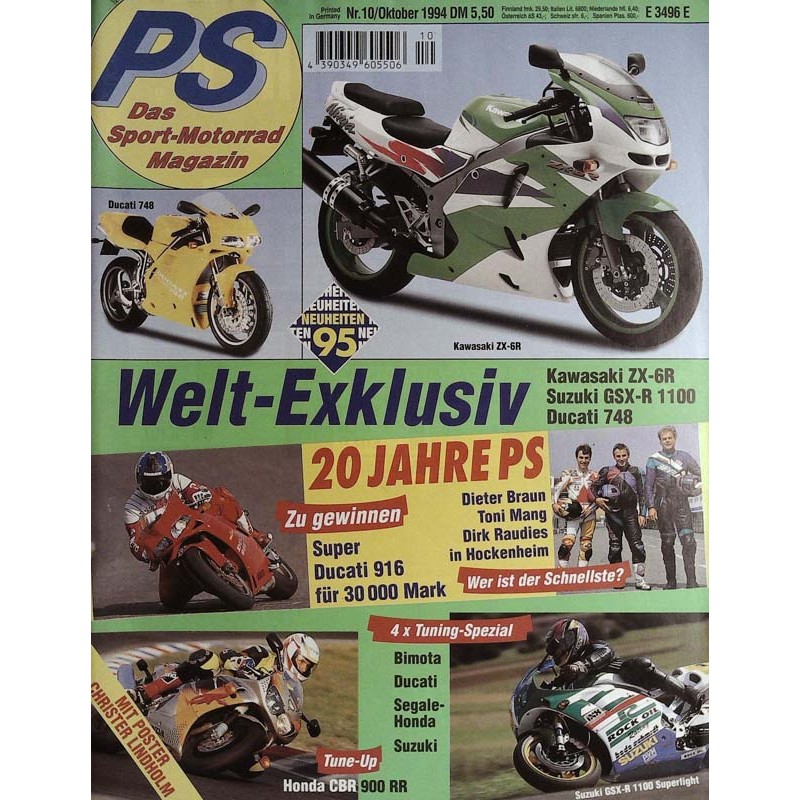 PS Die Motorrad Zeitung 10 - Oktober 1994 - Welt Exklusiv