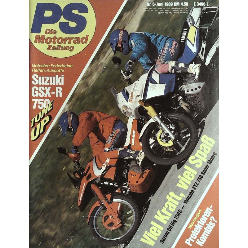 PS Die Motorrad Zeitung 6 - Juni 1989 - Viel Kraft, viel Spaß