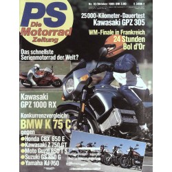 PS Die Motorrad Zeitung 10 - Oktober 1985 - BMW K 75 C