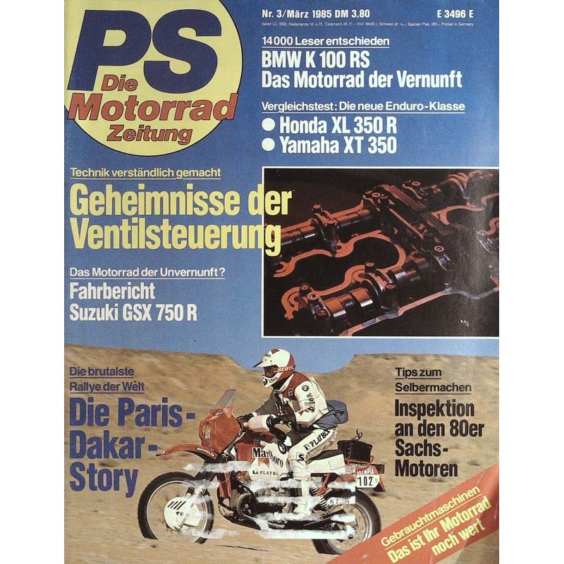 PS Die Motorrad Zeitung 3 - März 1985 - Die Paris Dakar Story