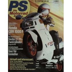 PS Die Motorrad Zeitung Heft 4 - April 1987 - Honda CBR 1000 F