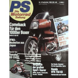 PS Die Motorrad Zeitung 9 - September 1986 - BMW R 100 RS