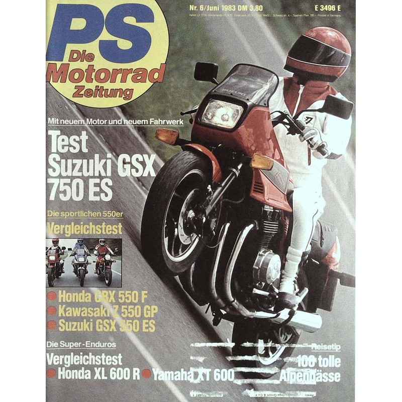 PS Die Motorrad Zeitung 6 - Juni 1983 - Test Suzuki GSX 750 ES