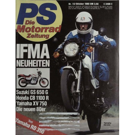 PS Die Motorrad Zeitung Heft 10 - Oktober 1980 - IFMA Neuheiten