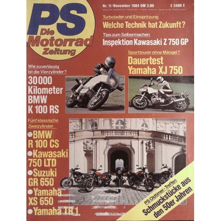 PS Die Motorrad Zeitung Heft 11 - November 1984 - Zweizylinder