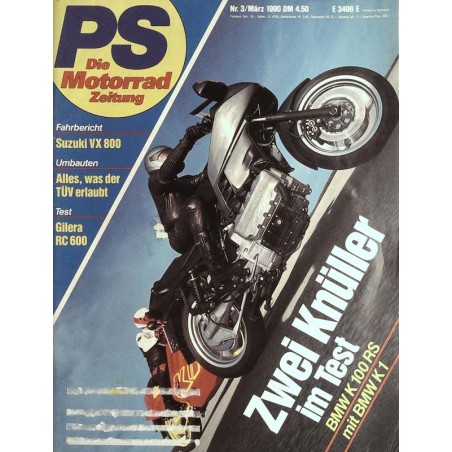 PS Die Motorrad Zeitung Heft 3 - März 1990 - Zwei Knüller im Test