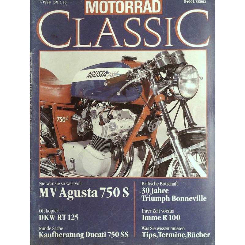 Motorrad Classic 1/1988 - MV Agusta 750 S