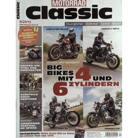 Motorrad Classic 9/2015 - Big Bikes mit 4 und 6 Zylindern