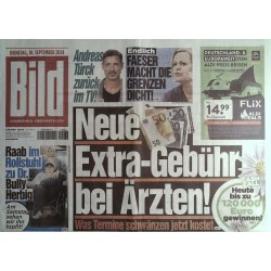 Bild Zeitung Dienstag, 10 September 2024 - Neue Extra Gebühr...