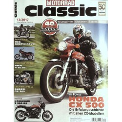 Motorrad Classic 2017 12/2017 - Honda CX 500