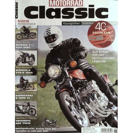 Motorrad Classic 9/2018 - Sechszylinder Legende Honda CBX