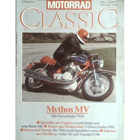 Motorrad Classic 3/92 - Mai/Juni 1992 - Mythos MV