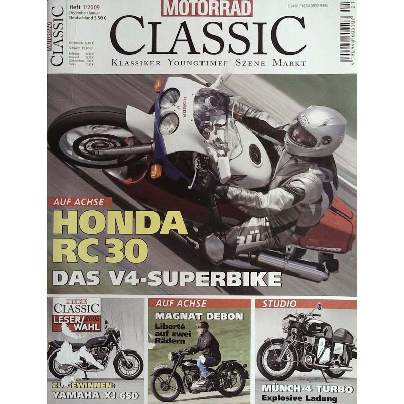 Motorrad Classic 1/09 - Dezember/Januar 2009 - Honda RC 30