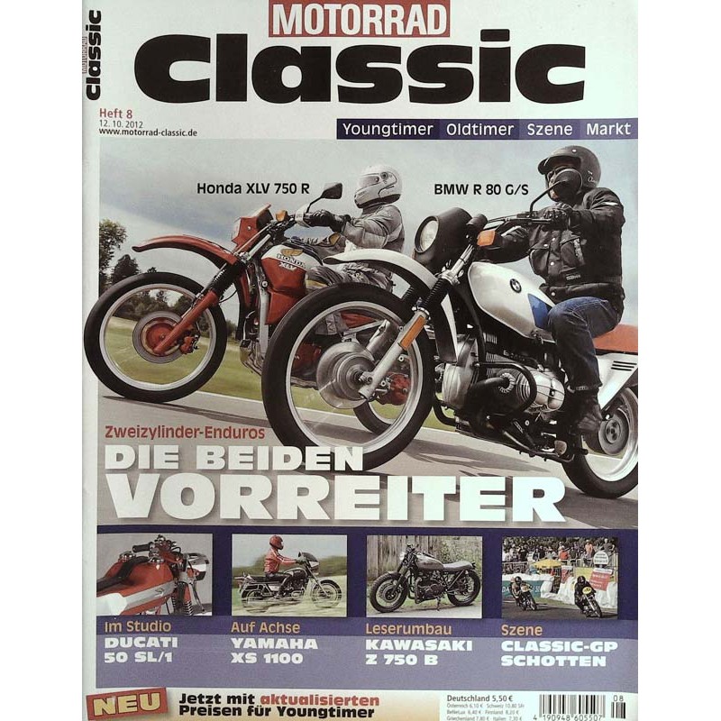 Motorrad Classic Heft 8 vom 12.10.2012 - Zweizylinder Enduros