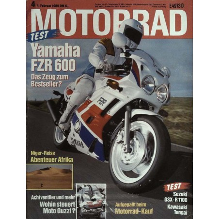 Das Motorrad Nr.4 / 4 Februar 1989 - Yamaha FZR 600