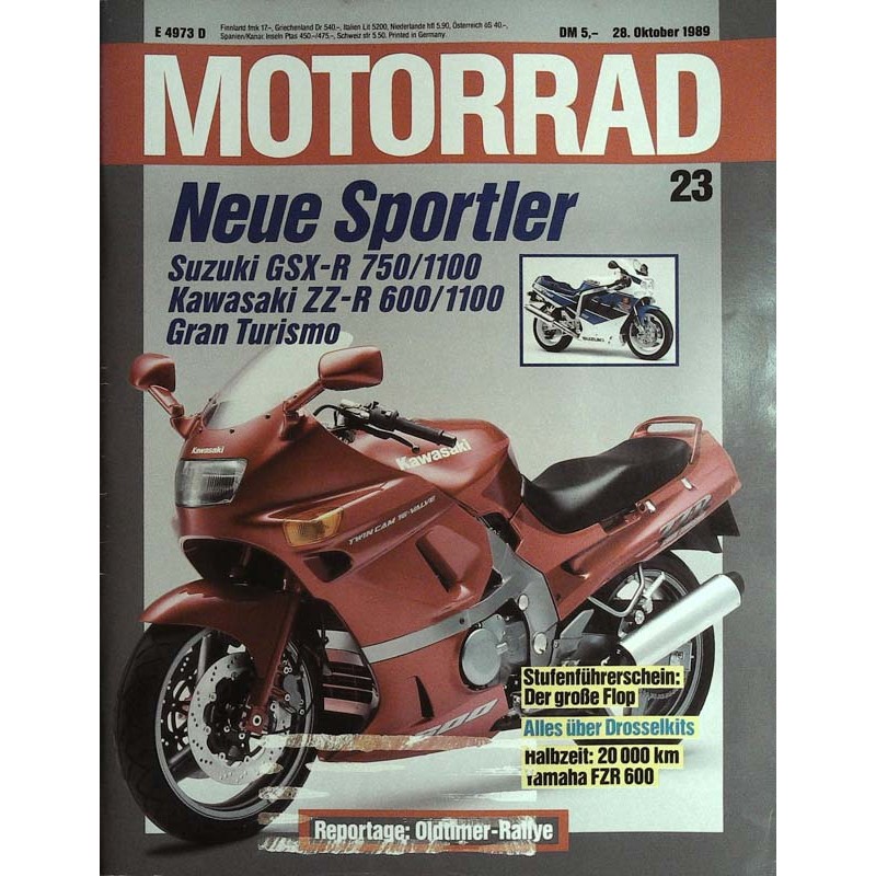 Das Motorrad Nr.23 / 28 Oktober 1989 - Neue Sportler