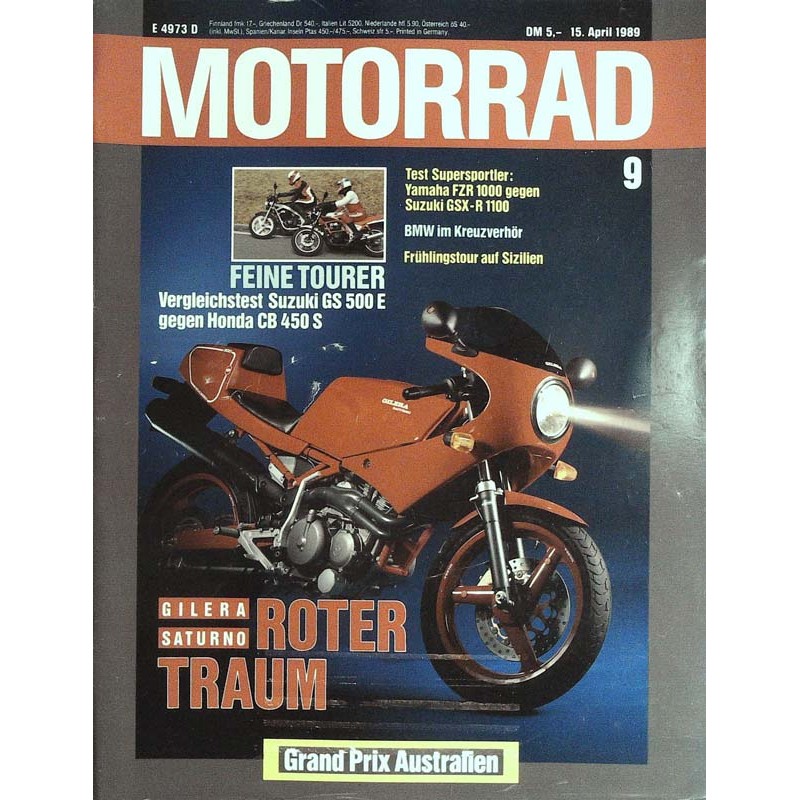 Das Motorrad Nr.9 / 15 April 1989 - Gilera Saturno