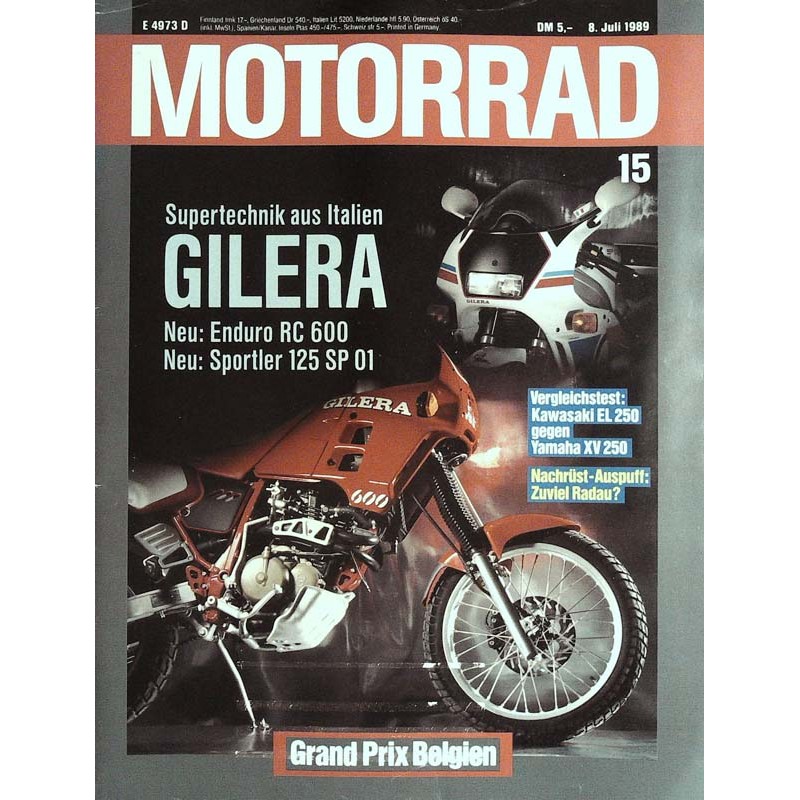 Das Motorrad Nr.15 / 8 Juli 1989 - Gilera aus Italien