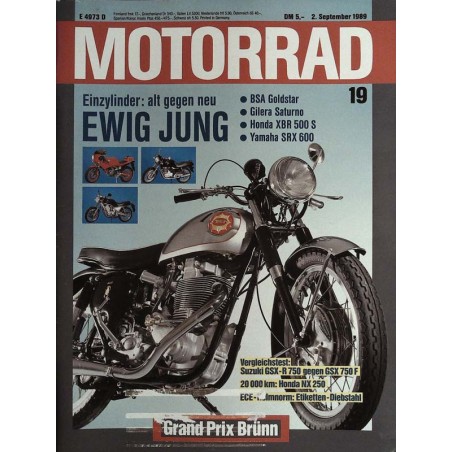 Das Motorrad Nr.19 / 2 September 1989 - Einzylinder ewig jung