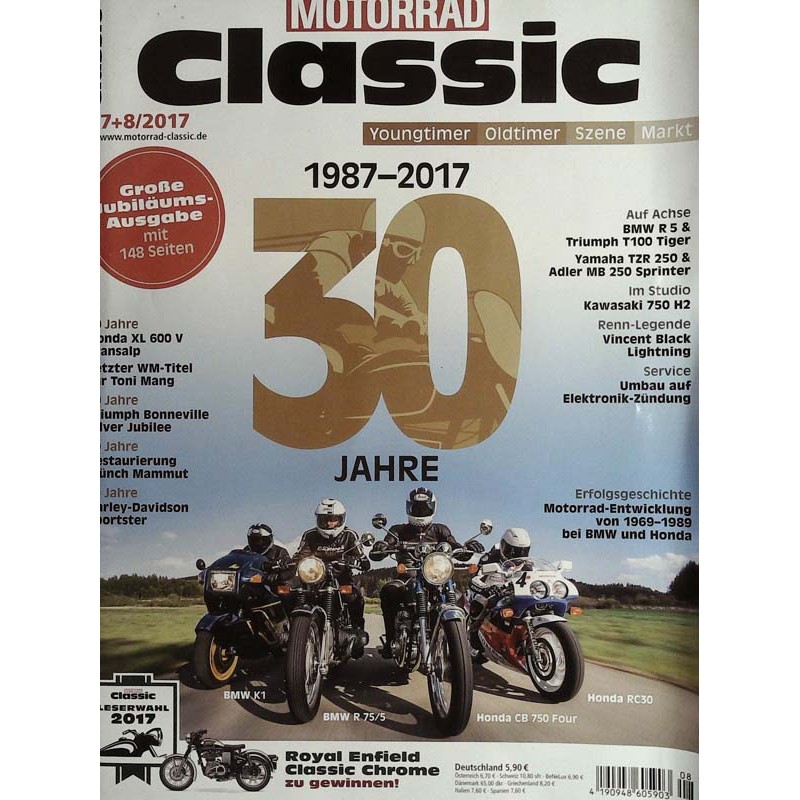 Motorrad Classic 7+8/2017 - 30 Jahre