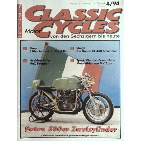 Classic Motor Cycles 4/1994 - Paton 500er Zweizylinder