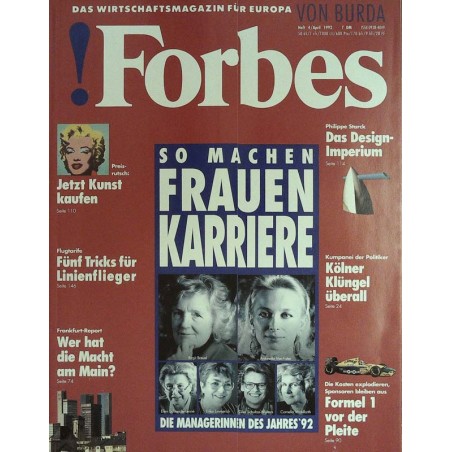 Forbes Nr. 4/April von 1992 - So machen Frauen Karriere