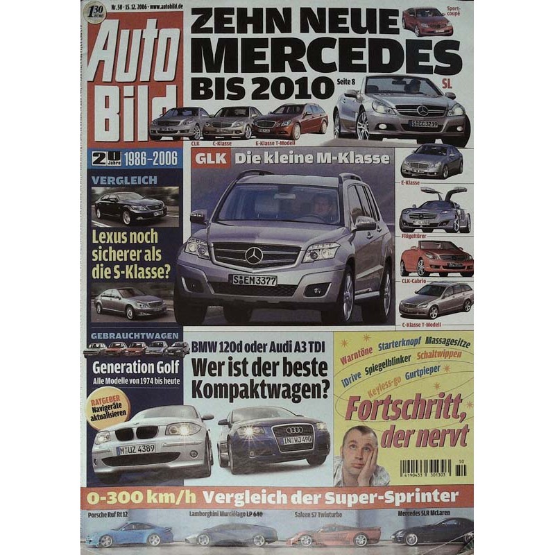 Auto Bild Nr.50 - 15 Dezember 2006 - GLK Die kleine M-Klasse