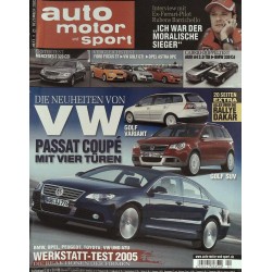 auto motor & sport Heft 1 / 21 Dezember 2005 - VW Neuheiten