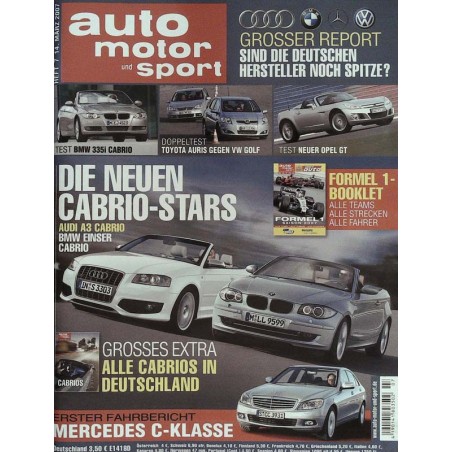 auto motor & sport Heft 7 / 14 März 2007 - Die Cabrio Stars