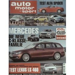 auto motor & sport Heft 5 / 14 Februar  2007 - Mercedes C-Klasse