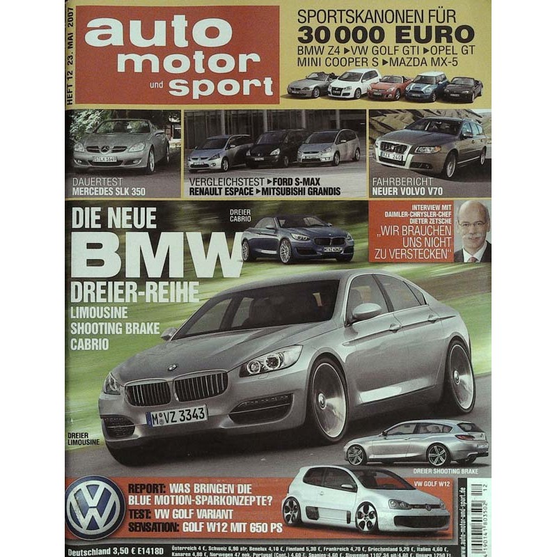 auto motor & sport Heft 12 / 23 Mai 2007 - BMW Dreier Reihe