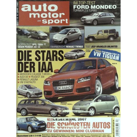 auto motor & sport Heft 13 / 6 Juni 2007 - Die Stars der IAA