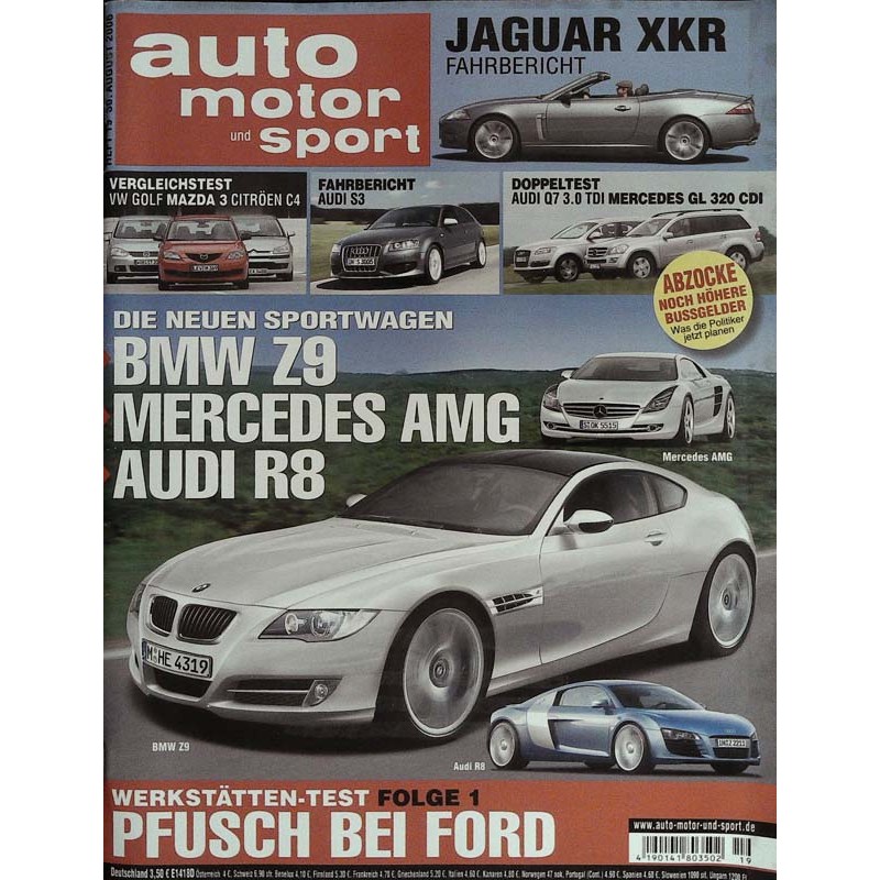 auto motor & sport Heft 19 / 30 August 2006 - Die neuen Sportwagen