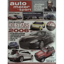 auto motor & sport Heft 2 / 4 Januar 2006 - Die Stars US-Autoshow