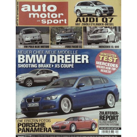 auto motor & sport Heft 20 / 13 September 2006 - BMW Dreier